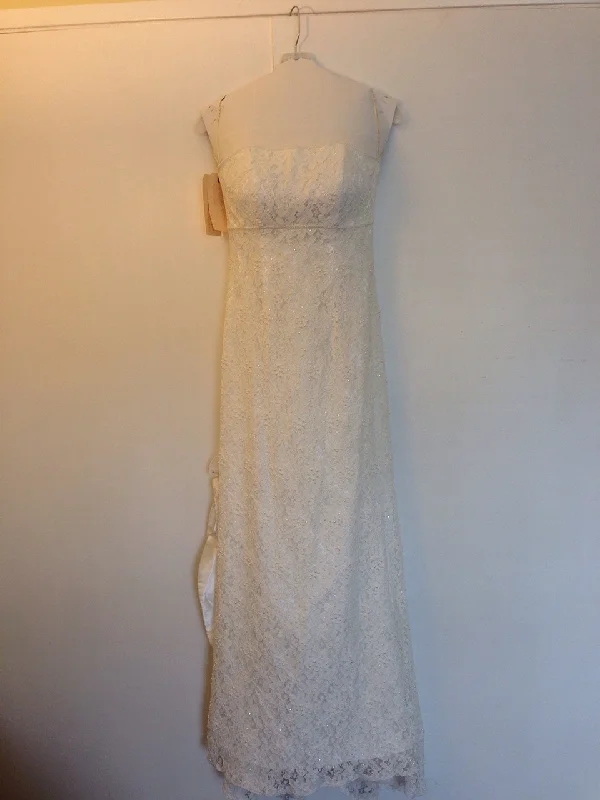 David's Bridal Brand New Galina Allover Beaded Lace Sheath Gown W Lace Dress Trend